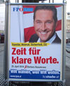 Wahlen Bundespräsident 2010, Wahlplakat H. C. Strache für Barbara Rosenkranz: "Zeit für klare Worte"