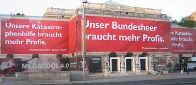 Plakat fr ein Berufsheer; Bild: WEBSCHOOL