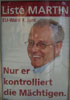 EU-Wahl 2009, City-Light-Plakat, Liste Martin: Kandidat H. P. MARTIN