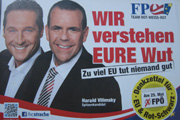 1. Wahlplakat Harald VILIMSKY, FPÖ - 12. April 2014   Bild: WEBSCHOOL