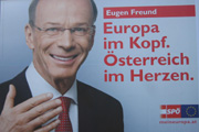 1. Wahlplakat Eugen FREUND - 12. April 2014   Bild: WEBSCHOOL