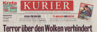 KURIER - Titelseite, Schlagzeile am 11. August 2006