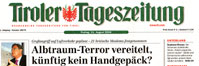TIROLER TAGESZEITUNG - Titelseite, Schlagzeile am 11. August 2006