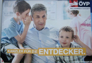ÖVP: Kanzler für die Entdecker; Ort: 1030 Wien Landstraßer Hauptstraße; Aufnahmedatum: 1. September 2013  Bild: WEBSCHOOL