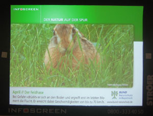 Infoscreen U-Bahn Mnchen-Hauptbahnhof; Datum: 4. April 2015  Bild: WEBSCHOOL