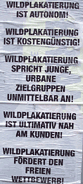 Argumente für "Wilde Plakate"; aufgenommen in 1040 Wien, Weyringergasse; Bild: webschool