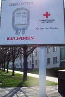 Rolling Board, Österreichisches Rotes Kreuz - Aufforderung zum Blut spenden, April 2010