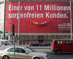 Megaboard - Gerüstplakat Schwarzenbergplatz Dez 05